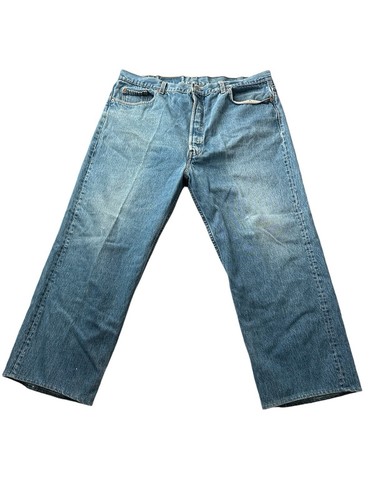 Jeans Vintage 1996 Levi’s 501XX Made In USA Button Fly Taglia 42x25 FIT Taglio Personalizzato - Foto 3 di 8