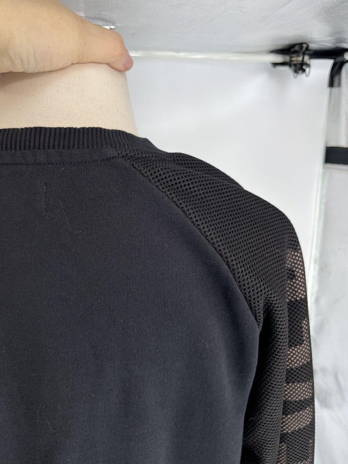 Diesel Black Mesh Zip Sides Sweatshirt Adult Small Whatever Sleeve Baddie thumbnail 9