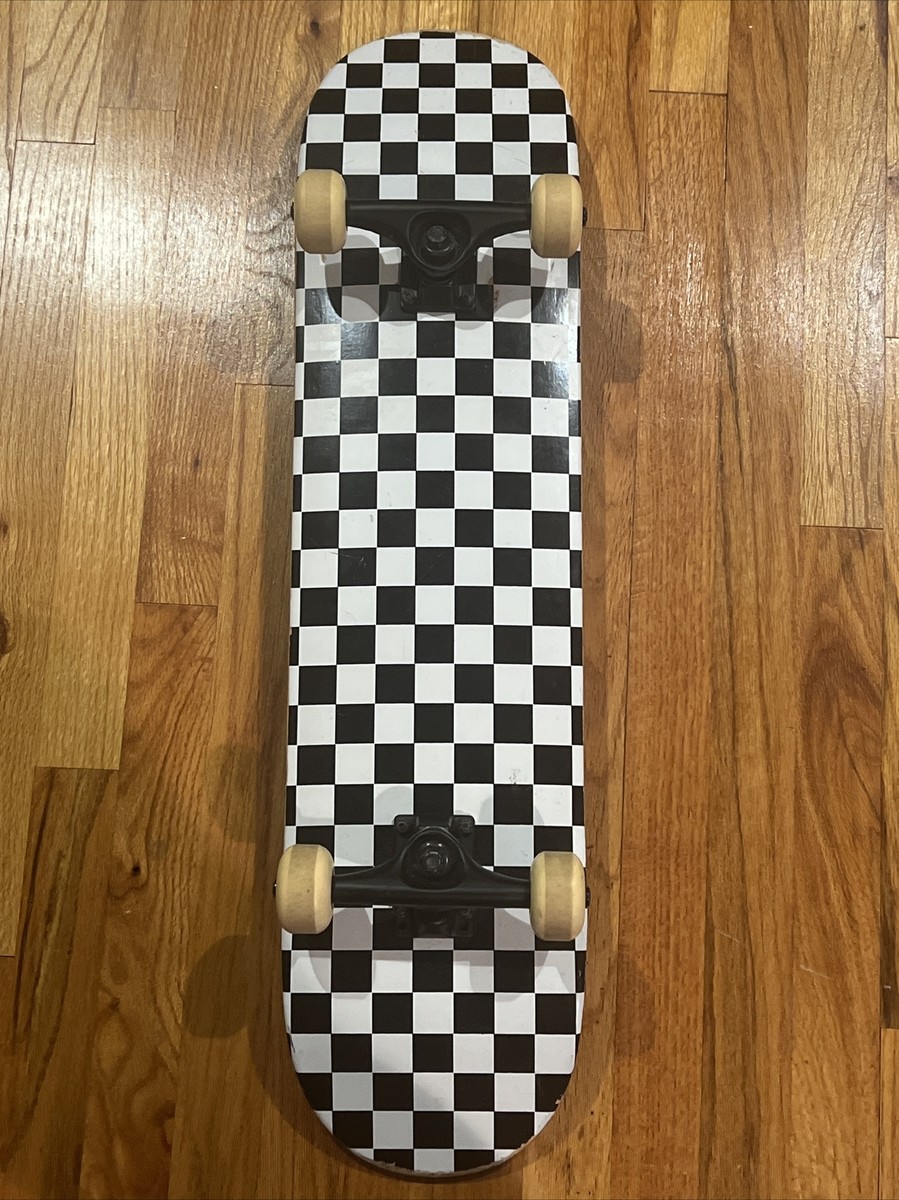 Checkered Skateboard - Black And White Complete | eBay