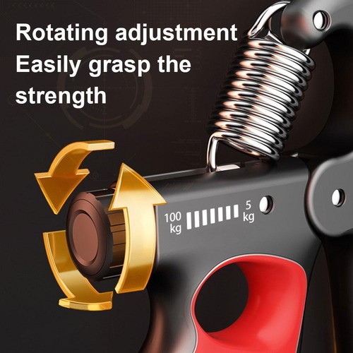 5-100KG Hand Grip Strengthener Adjustable Forearm Trainer Finger Exerciser HOT - Picture 5 of 19