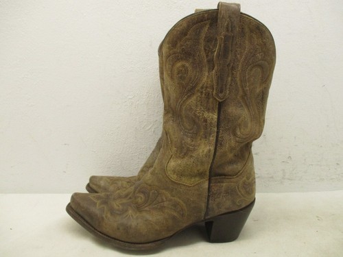 Dan Post Distressed Brown Leather Cowgirl Western Boots DP3247 SIZE 9.5 M - Picture 5 of 11