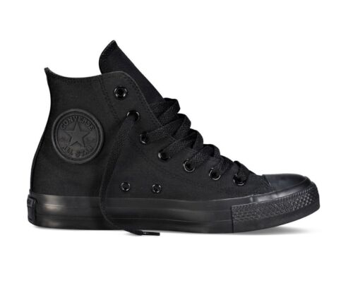 Converse Nere Alte Monochrome M3310 total Black High Tela Classic All Star  - Photo 1/3