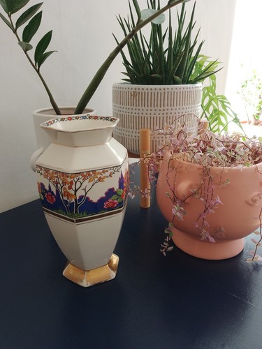 Vintage CLIFTON FALCON WARE Vase Decorative Floral Pattern Art Deco Vase - Picture 11 of 11