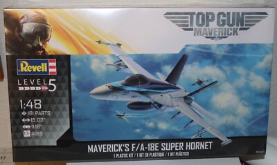 Revell 1/48 Top Gun Maverick: F/A18E Super Hornet Aircraft #85-5871 USA Sealed