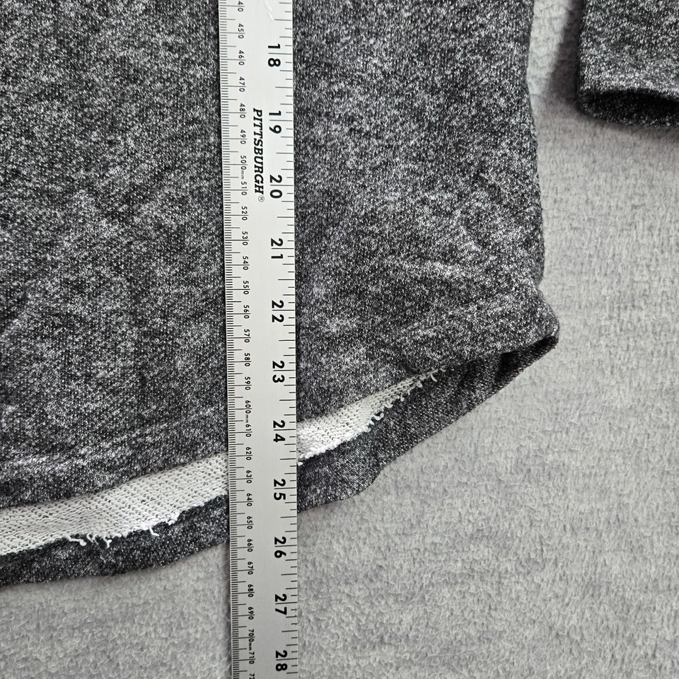 Sudadera Democracy Mujer Gris Medio Leopardo Volantes Manga Pullover Cuello Redondo Foto 3 de 4