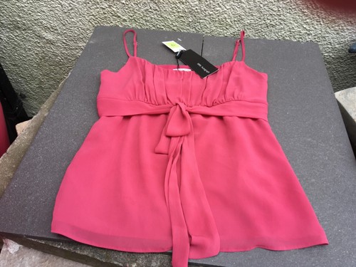 NEW M&S AUTOGRAPH DOUBLE LAYERED CHIFFON TIE FRONT CAMISOLE EVENING TOP 12UK - Picture 10 of 12