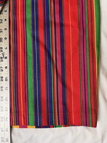 Damen Vintage langer Jeansrock Größe 6 rot gestreift gerader Rock Small - Bild 12 von 13