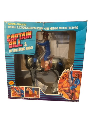 VTG 1986 HIP YICK CAPTAIN BILL &THE GALLOPING HORSE ACTION FIGURE BATTERY OP TOY - Picture 3 of 4