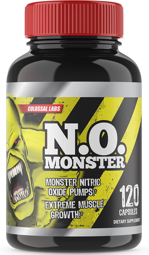 N.O. Monster Nitric Oxide Booster with L-Arginine – Extreme Pumps for Strength,