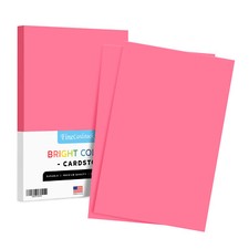 Light Pink Bright Color Cardstock, 65lb Cover (176GSM), 11 x 17, 50 Sheets