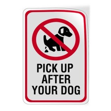 Vertical Vinyl Stickers Pick up After Your Dog Pet Animal Safety Sign Label