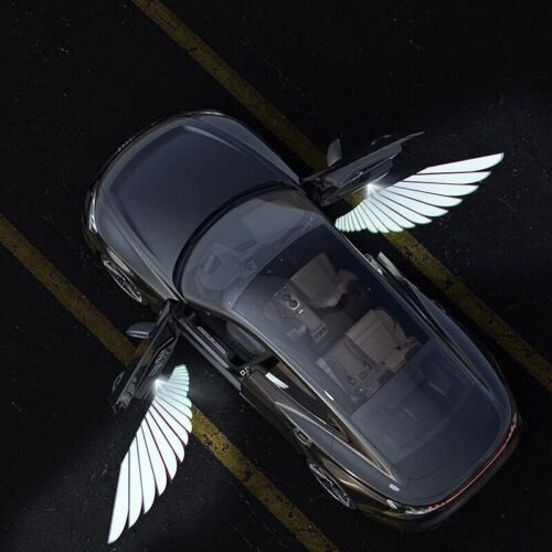 1Pair Car Angel Wings Wireless Door LED Welcome Courtesy Shadow Projector Lights - Foto 1 di 15