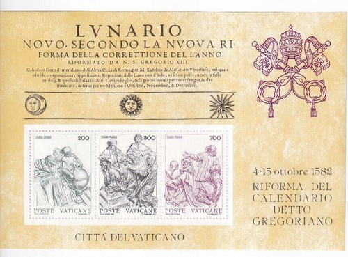 LI08 Vatican City 1982 The 400th Anniversary of the Gregorian Calendar