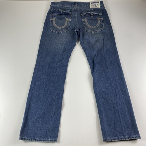 True Religion Jeans Mens 38x34 Ricky Super T Flap Pockets Seat 40 Rivets - Picture 15 of 16