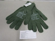 US GI Wool Glove Liners Inserts Size 5 Green 483 Cold Weather For D3A Shells NOS