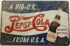 8x12 TIN SIGN Pepsi Cola bottle USA American famous soda pop beverage drink Br2a