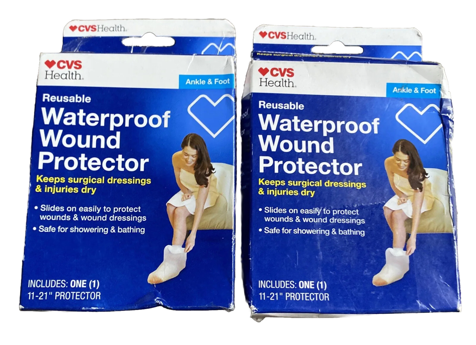 CVS Reusable Waterproof Wound/Cast Bathing Shower Protector for Ankle ...