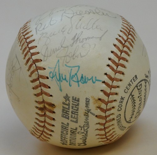 1976 SF Giants Team 23x Signed Official Charles Feeney National League Baseball - Picture 9 of 24