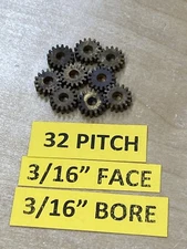 1 BOSTON GEAR BRASS G-167 SPUR GEAR 32 PITCH 16 TEETH 3/16" BORE AND 3/16" FACE