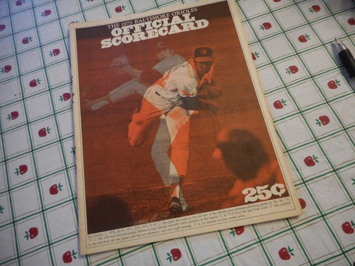 Baltimore Orioles 1973 Programa y Cuadro de Mando Brooks Robinson Jim Palmer Don Baylor - Imagen 1 de 4