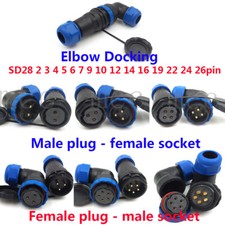 SD28 2-26Pin Waterproof Power Docking Plug Socket IP67,LED Light Cable Connector