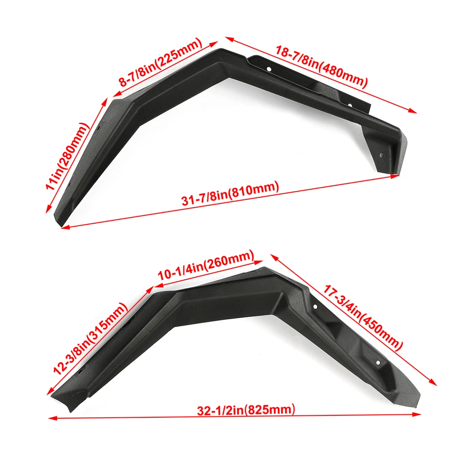 Guardabarros Overfender Flares para Polaris Sportsman XP 850/1000 SP 2017-23 Foto 3 de 4