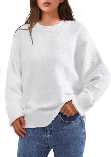 Women's Fall Winter Fuzzy Knit Casual Warm Pullover Sweaters Top -M - 第 1/7 張圖片