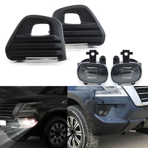LED Front fog lamp Kit w/Bulb Switch Cable Bezel For Nissan Patrol 2020 2021