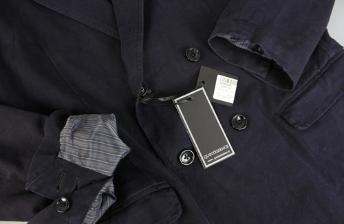Quintessence Jackett Herren Gr. 48 Baumwoll-Sakko Jacke Blau zweireihig B25-A229 - Bild 5 von 8