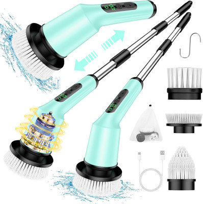 Electric Spin Scrubber for Cleaning Bathroom, Toilet Shower Scrubber Cordless Cl