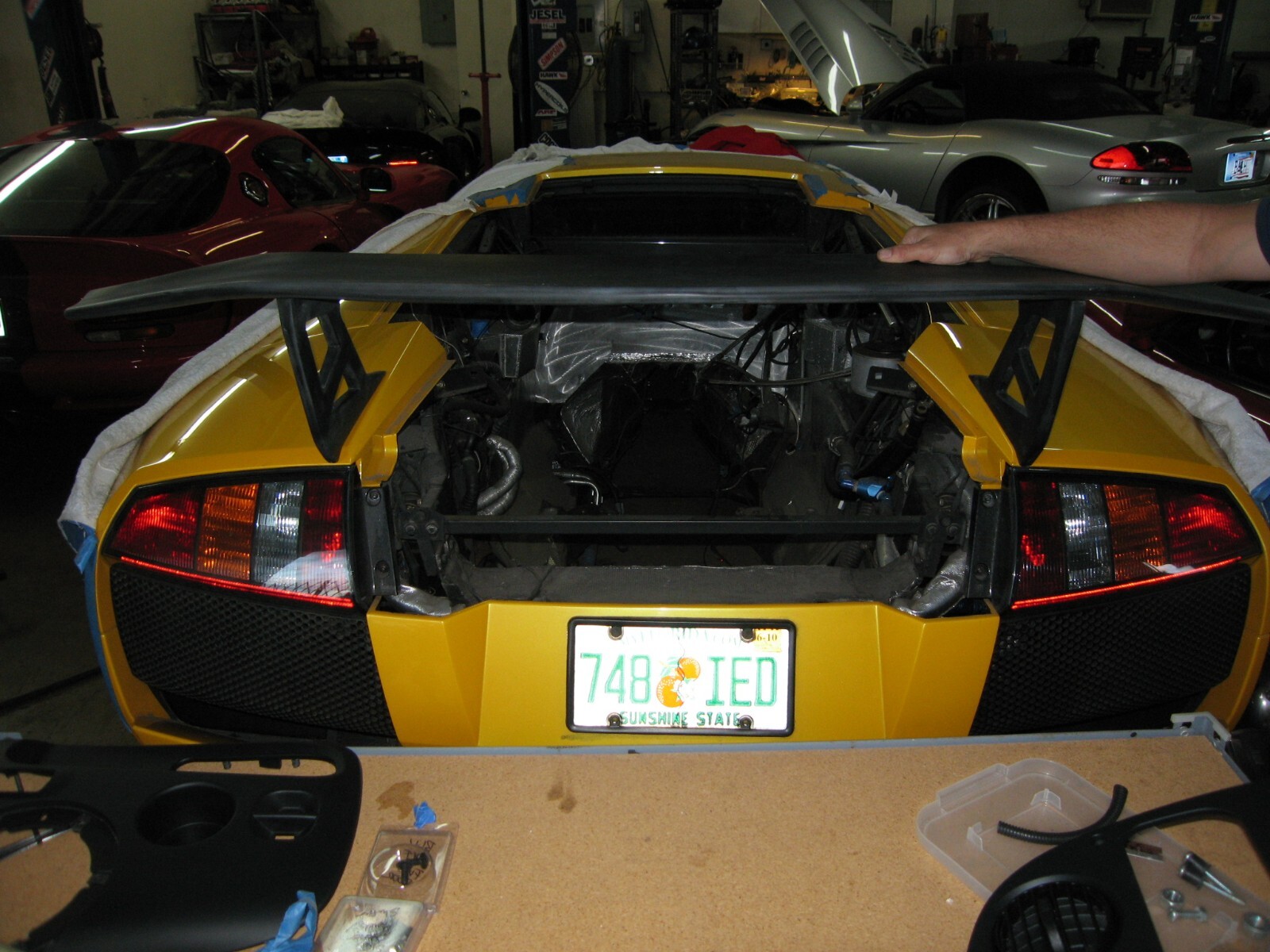 Rear Wing 3pc Spoiler LP670 SV Style Lamborghini Murcielago 2001-2010 USA Made
