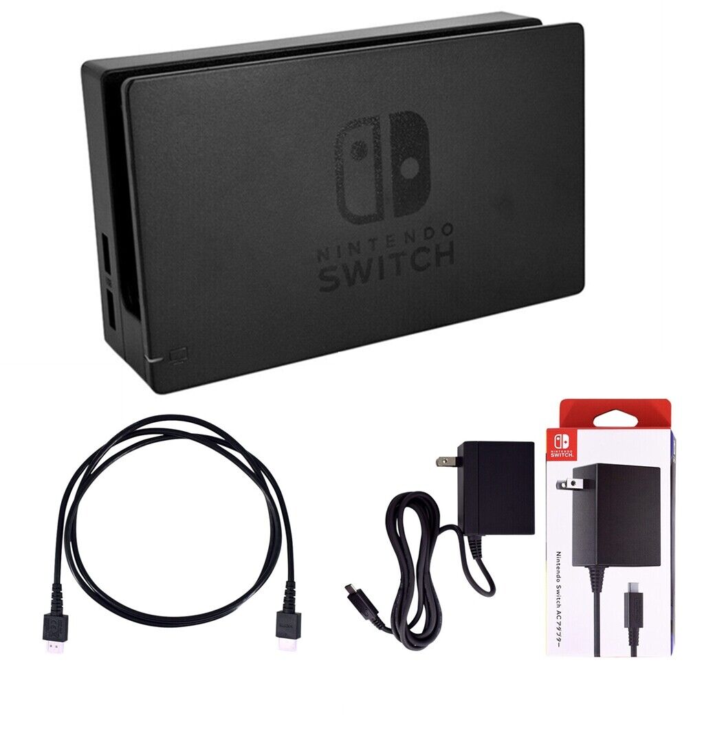 Original Nintendo Switch Charging Dock+AC Adapter Power Cable+HDMI CABLE  Set TV