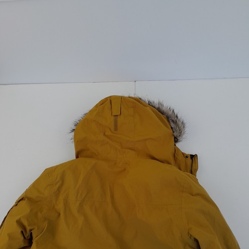 REGATTA Jacket Small Yellow Mens Coat Pockets Hooded Padded Parka - Picture 10 of 11