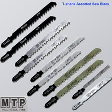 10x Assorted T-shank Wood/Metal Jig Saw Blades fits Bosch T101B T118A T144D