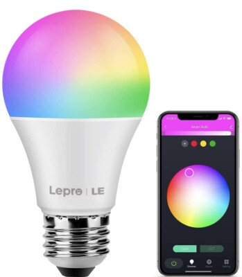 LE WiFi Smart Birne E27, RGB Farbwechsel, warm bis kühl weiß LED Schraubbirne