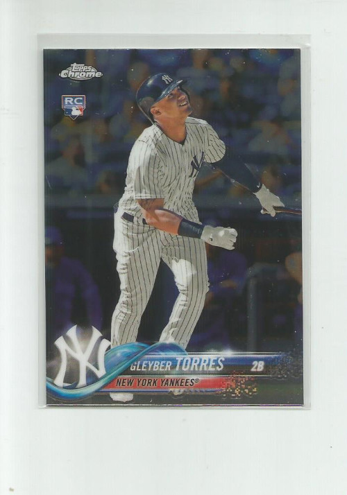2018 TOPPS CHROME UPDATE #HMT9 GLEYBER TORRES RC