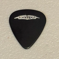 Boston Signature Guitar Pick 2008 Tour Concert Stage Band Plectrum Silver/Black