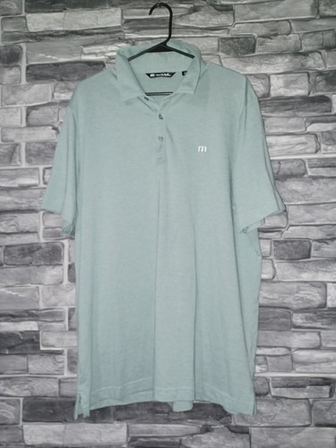 Travis Mathew Men's Adult Size XL Polo Pima Luxury Golf Green Cotton Blend Shor
