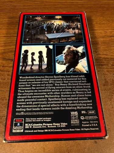 The Special Edition Close Encounters Of The Third Kind VHS Movie Used Closed Box - Picture 2 of 6
