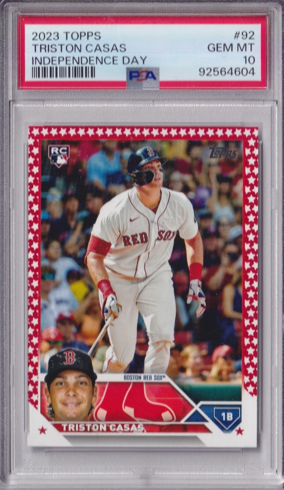 2023 Topps Triston Casas Independence Day /76 PSA 10 Gem Mint RC