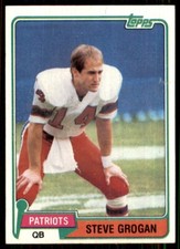 1981 Topps Set Break #25 Steve Grogan New England Patriots