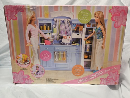 Barbie Blue Kitchen Playset Decor Collection 2005 Rare - Picture 2 of 6