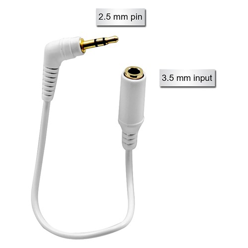 Adaptador estéreo para auriculares Cellet de 2,5 mm a 3,5 mm con conector auxiliar de audio para teléfono celular - Imagen 3 de 5