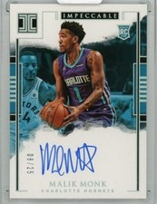 Malik Monk 2017-18 PANINI Impeccable  Autograph #115 RC 08/25