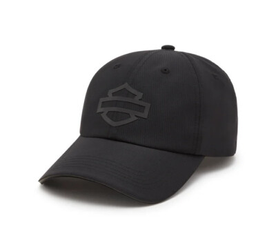 Harley-Davidson Cap Tech Open B&S Reflective, Schwarz, Polyester
