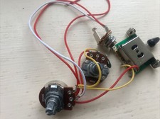 Tele 1T 1V  Wiring Harness, Full Size 500k Pots, 3-way Switch, 1/4? Jack Socket