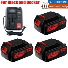 2) 20V 6.0Ah For Black and Decker 20 Volt Lithium Battery LBXR20 LST220 LBX20 US