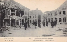 Brussels Belgium WWI Disaster Grand Place Army Military Soldier Vtg Postcard A36