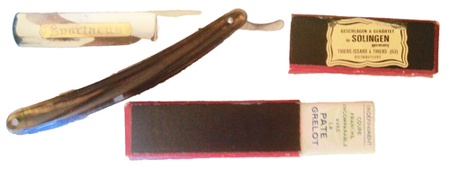 RASOIR COUPE-CHOUX THIERS-ISSARD MODÈLE SPARTACUS LAME 5/8 ÉVIDÉE RARE avec étui - Photo 2/14