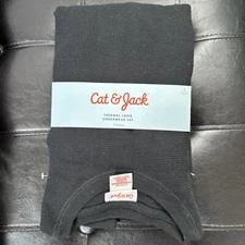 BNWT Cat & Jack Target Kids Thermal Set Pants And Shirt Size L  (12/14) Snow Blk